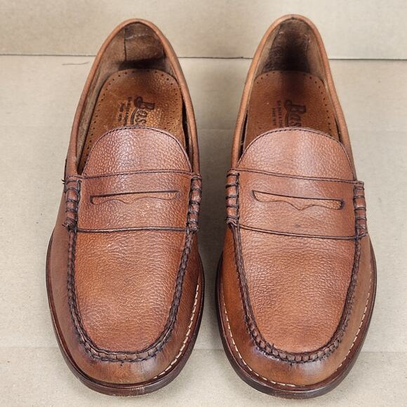 Bass Weejun Penny Loafers Larson Seahorse Men’s SZ 10 D Brown Arch Support EUC - Picture 9 of 16